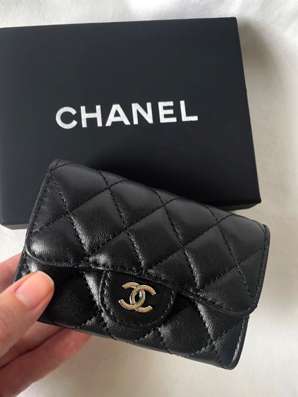 Chanel GWP Small Quilted Change Purse Card Holder Wallet